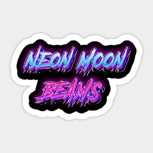 Neon Moon Beams Sticker